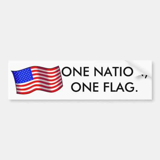 1usa1-med, EINE NATION, EINE FLAGGE Autoaufkleber (Vorne)