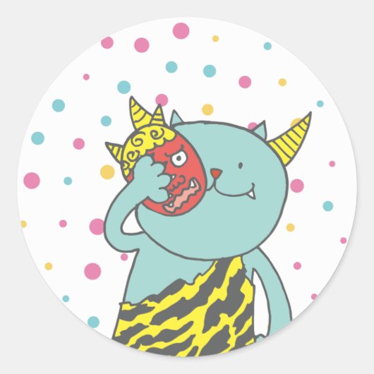 2月 モンスターシール 6枚入り RUNDER AUFKLEBER (Vorderseite)