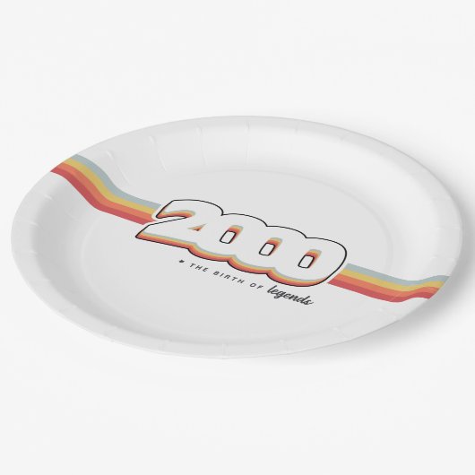 2000 Die Geburt von Legenden Pappteller (Schrägansicht)