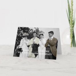 2000-er-Männer bestens gekleidet Frauen Geburtstag Karte