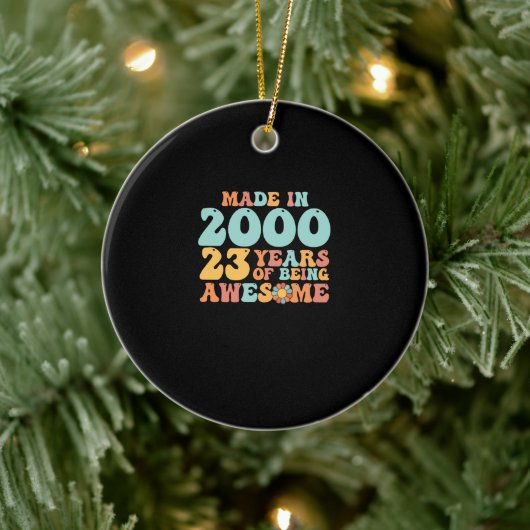 2000 erbaut, 23 Jahre Phantastisch Keramik Ornament (Baum)