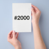 2000 Hashtag 25 Geburtstag Jahrestag Flyer (Handgriff)