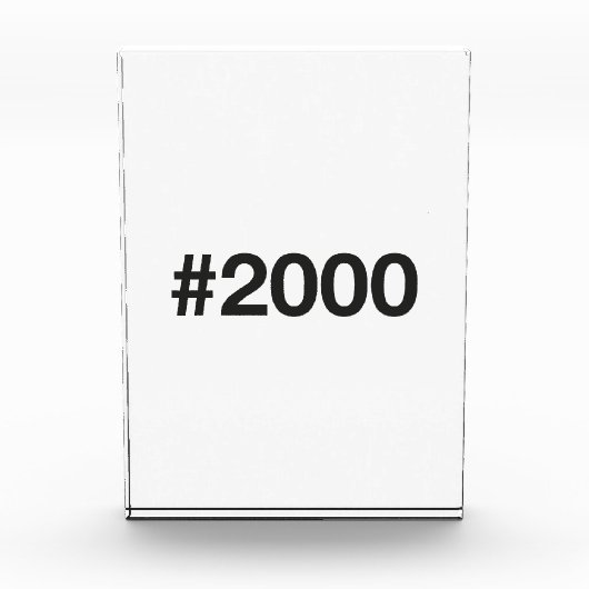 2000 Hashtag 25 Geburtstag Jahrestag Fotoblock (Vorderseite)