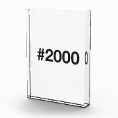 2000 Hashtag 25 Geburtstag Jahrestag Fotoblock (Rechts)