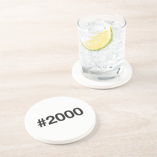 2000 Hashtag 25 Geburtstag Jahrestag Getränkeuntersetzer (Seite)