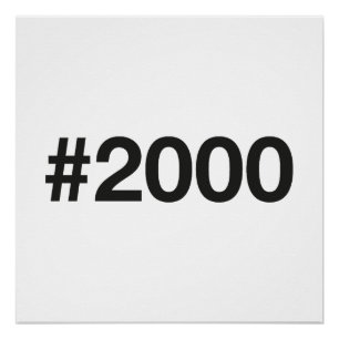 2000 Hashtag 25 Geburtstag Jahrestag Poster