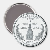2000 Maryland Staat Quarter Magnet (Vorderseite/Rückseite)