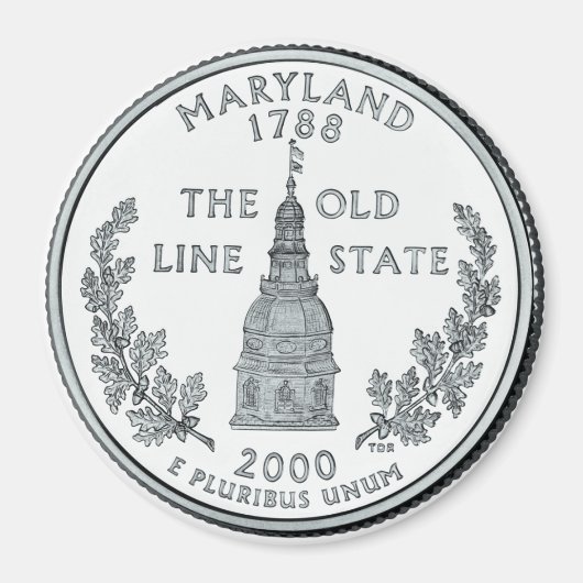 2000 Maryland Staat Quarter Magnet (Vorne)