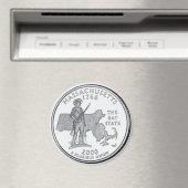 2000 Massachusetts Staat Quarter Magnet (In Situ (Geschirrspüler))