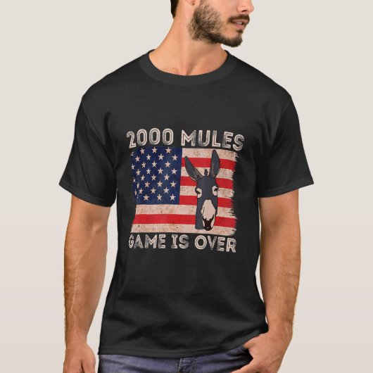 2000 Mules Spiel ist vorbei an fairen Wahlen T-Shirt (Vorderseite)