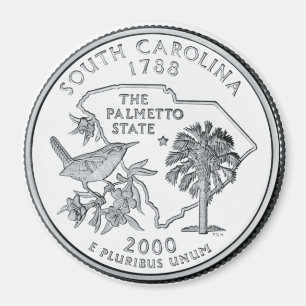 2000 South Carolina Staat Quarter Magnet