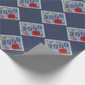 2000 Vintage Poster Geburtstag oder Wiedersehen Geschenkpapier (Ecke)