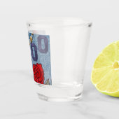 2000 Vintage Poster Geburtstag oder Wiedersehen Schnapsglas (Rechts)