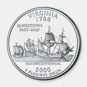 2000 Virginia Staat Quarter Magnet
