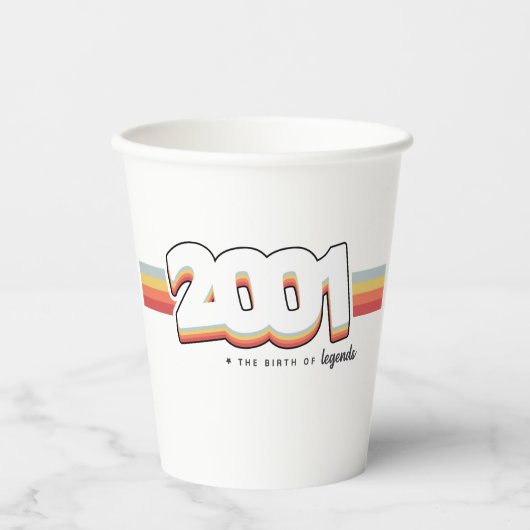 2001 Die Geburt von Legenden Pappbecher (Vorderseite)