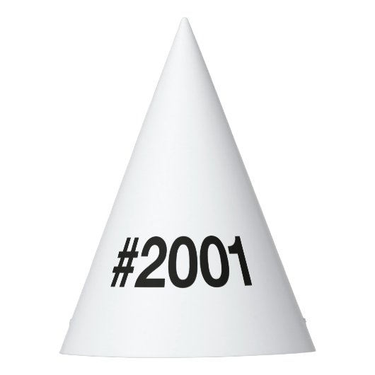 2001 Hashtag 24 Geburtstag Jahrestag Partyhütchen (Vorderseite)