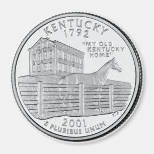 2001 Kentucky Staat Quarter Magnet
