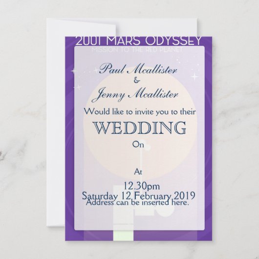 2001 Mars Odyssey Einladung (Vorderseite)