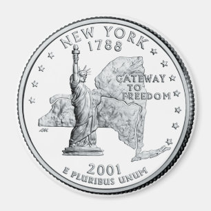 2001 New York Staat Quarter Magnet