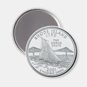 2001 Rhode Island Staat Quarter Magnet (Vorderseite/Rückseite)