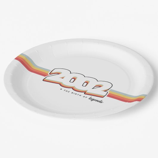 2002 Die Geburt von Legenden Pappteller (Schrägansicht)