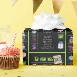 2002 Geburtstagsjahr Trivia Geschenkpapier