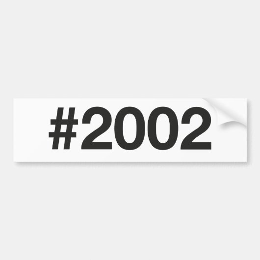 2002 Hashtag 23 Geburtstag Autoaufkleber (Vorne)