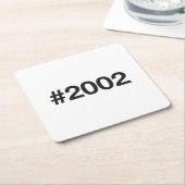 2002 Hashtag 23 Geburtstag Rechteckiger Pappuntersetzer (angewinkelt)
