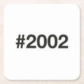 2002 Hashtag 23 Geburtstag Rechteckiger Pappuntersetzer (Vorderseite)