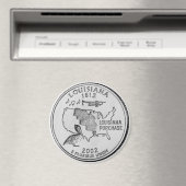 2002 Louisiana Staat Quarter Magnet (In Situ (Geschirrspüler))