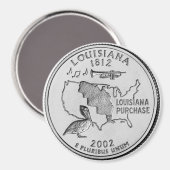 2002 Louisiana Staat Quarter Magnet (Vorderseite/Rückseite)