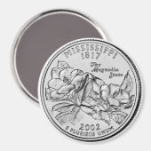 2002 Mississippi Staat Quarter Magnet (Vorderseite/Rückseite)