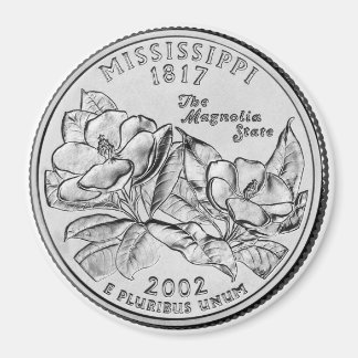 2002 Mississippi Staat Quarter Magnet