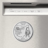 2002 Ohio Staat Quarter Magnet (In Situ (Geschirrspüler))