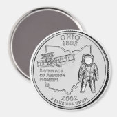 2002 Ohio Staat Quarter Magnet (Vorderseite/Rückseite)