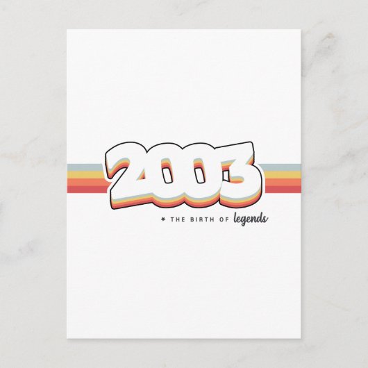 2003 Die Geburt von Legenden Postkarte (Vorderseite)