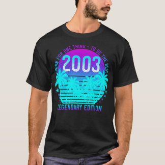 2003 Geburtstag 18. Ästhetische Vintag Sunset Palm T-Shirt