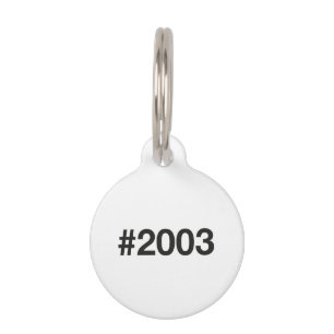 2003 Hashtag 22 Geburtstag Haustiermarke