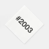 2003 Hashtag 22 Geburtstag Serviette (Ecke)