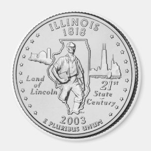 2003 Illinois Staat Quarter Magnet
