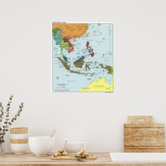 2003 Südostasien-Karte Poster (Küche)