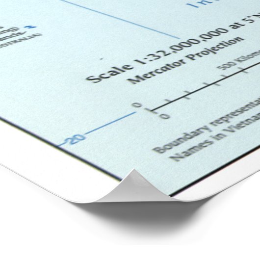 2003 Südostasien-Karte Poster (Ecke)