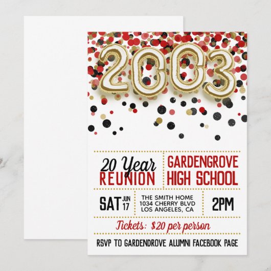 2003 Uni-Wiedersehen Einladung (Vorne/Hinten)