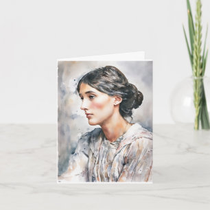 2004 Bleistiftzeichnung von Virginia Woolf Karte