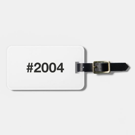 2004 Hashtag 21 Geburtstag Gepäckanhänger (Vorderseite horizontal)