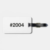 2004 Hashtag 21 Geburtstag Gepäckanhänger (Rückseite horizontal)
