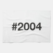 2004 Hashtag 21 Geburtstag Geschirrtuch (Horizontal)