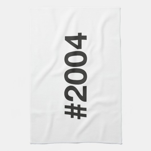 2004 Hashtag 21 Geburtstag Geschirrtuch (Vertikal)