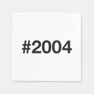 2004 Hashtag 21 Geburtstag Serviette