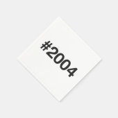 2004 Hashtag 21 Geburtstag Serviette (Ecke)